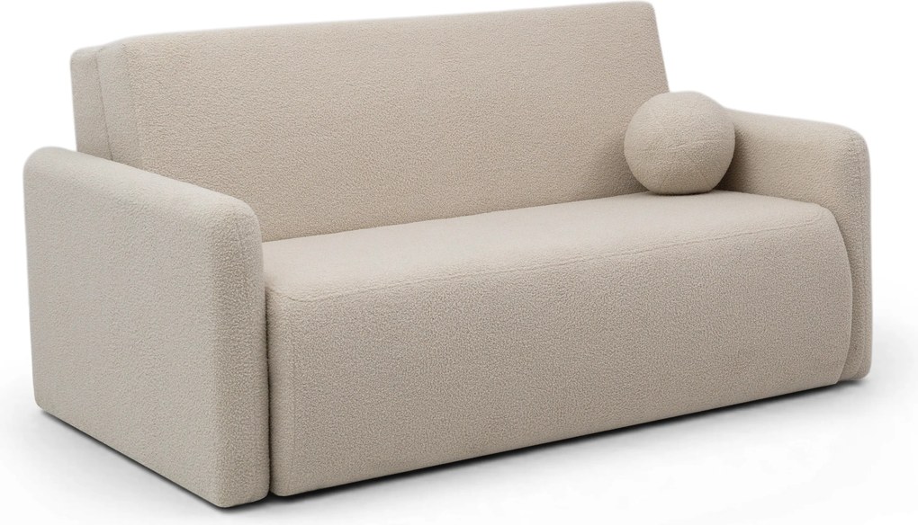 Nido háromszemélyes ágyazható ágyneműtartós kanapé 140 cm - világos bézs buklé Quelle 03