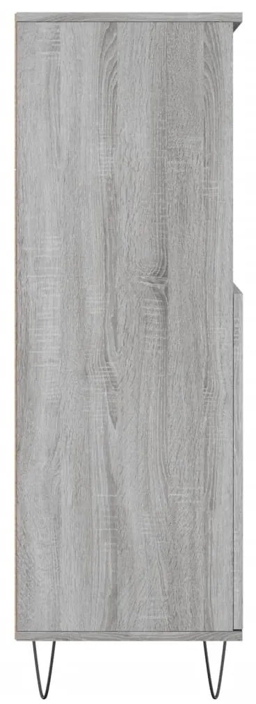 szürke sonoma szerelt fa magasszekrény 60 x 36 x 110 cm