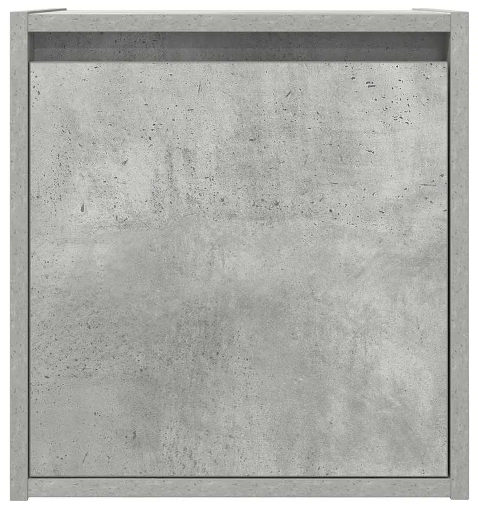 betonszürke falra szerelhető éjjeliszekrény 38x34x40 cm