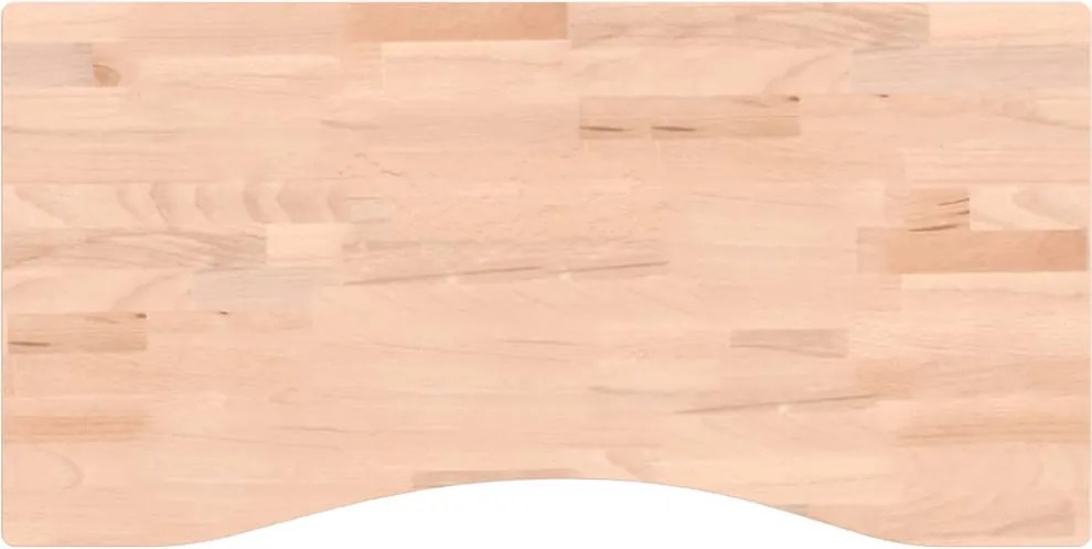 vidaXL tömör bükkfa íróasztallap 80 x (36-40) x 2,5 cm