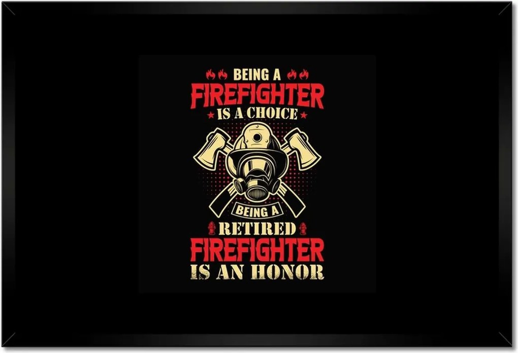 Poszterek keretben 60x40 Tűzoltó tűzoltó fejsze