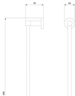 OMNIRES MP60214AT - Fali törölközőtartó MODERN PROJECT 40 cm matt fekete