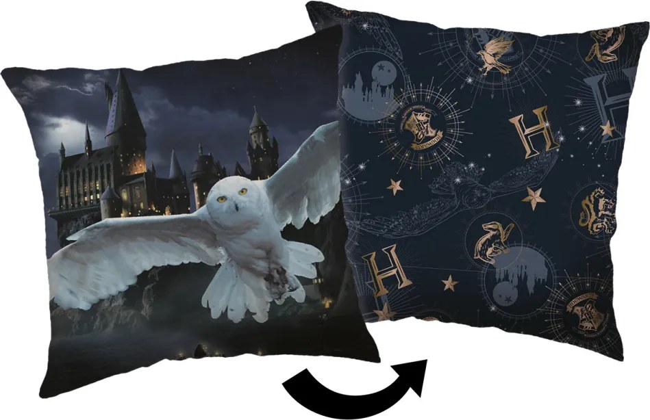 Harry Potter Hogwarts Night párna, díszpárna 40x40 cm
