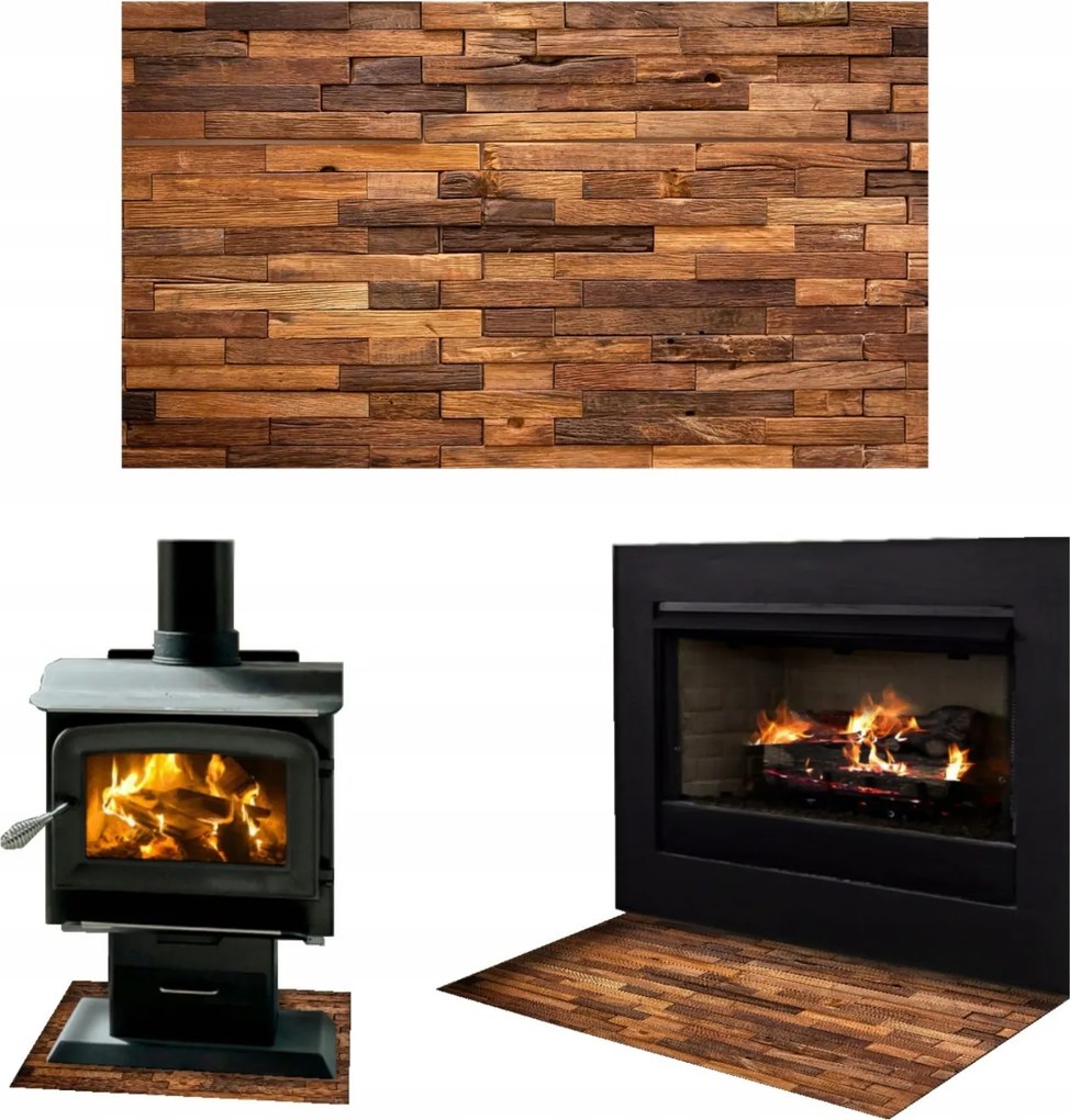 Kandalló Alatti Üveg Edzett Üveg Állvány Méret 60x52cm Parketta Grafika