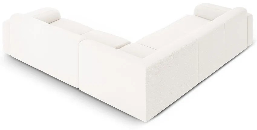 Fehér buklé sarokkanapé (variálható-L alakú) Molino – Micadoni Home