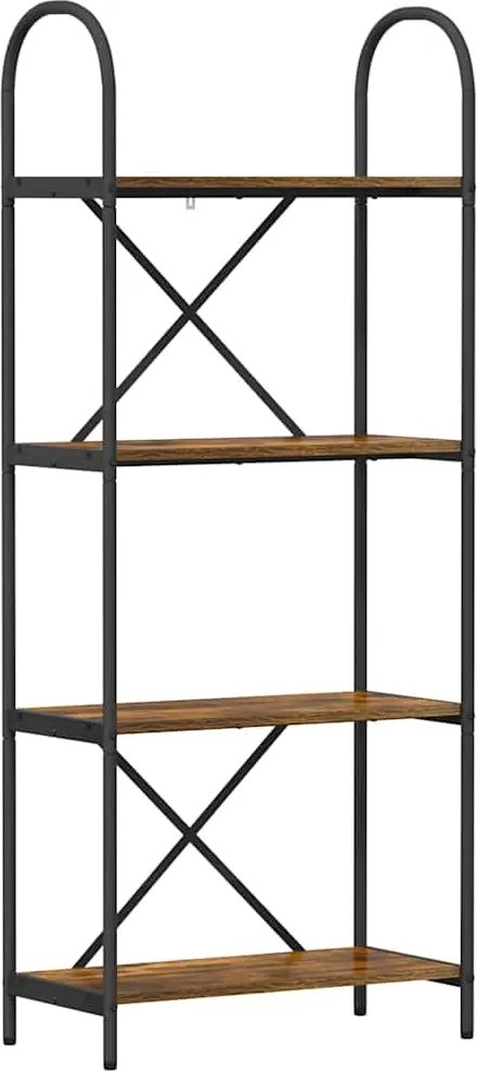 vidaXL Könyvespolc Füstölt tölgy 60 x 30 x 146 cm Faanyag