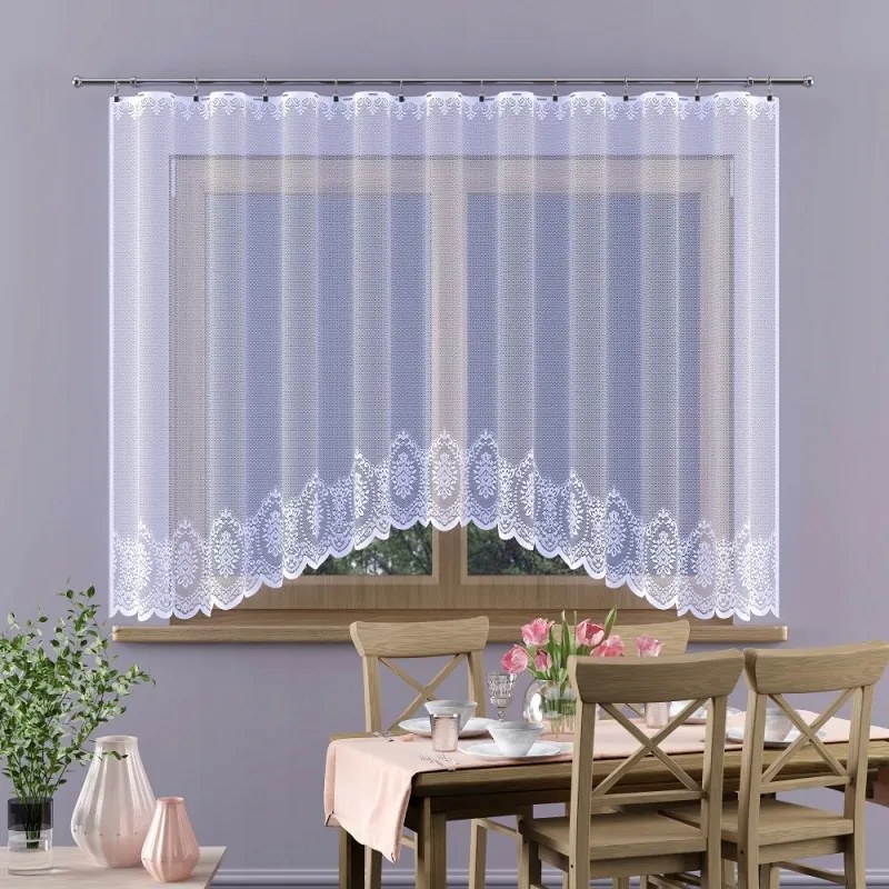 Clarenta kész jacquard függöny H929 230x120 cm fehér