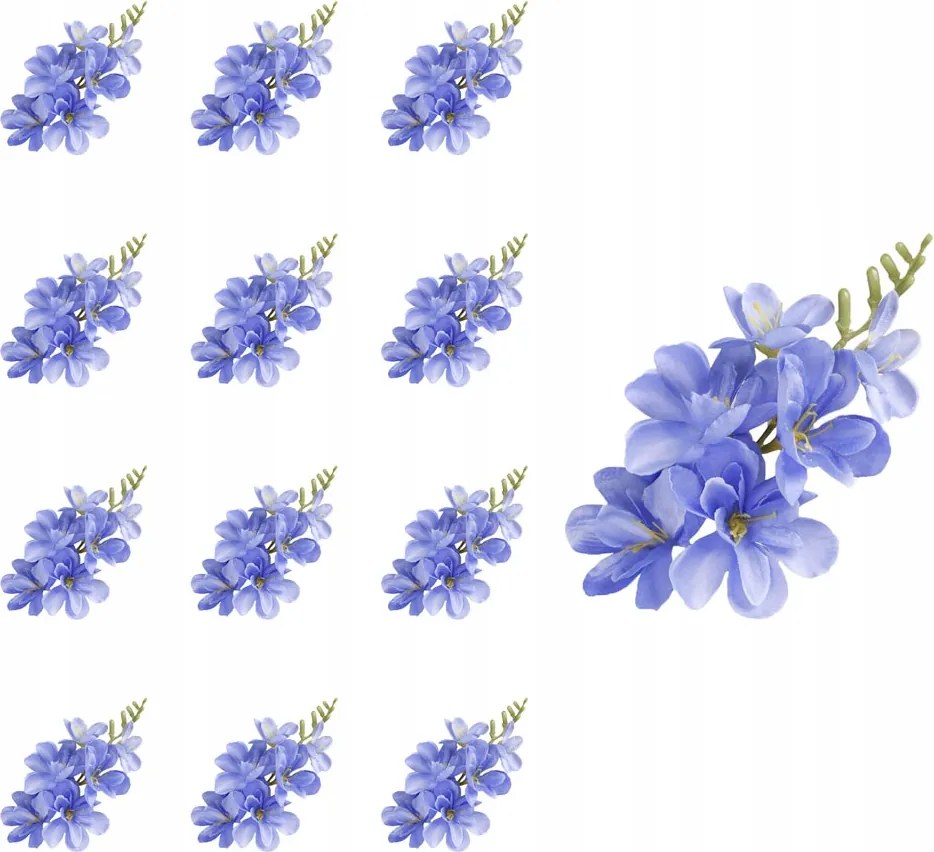 Frezia szatén kék 12PCS művirág nád csokor