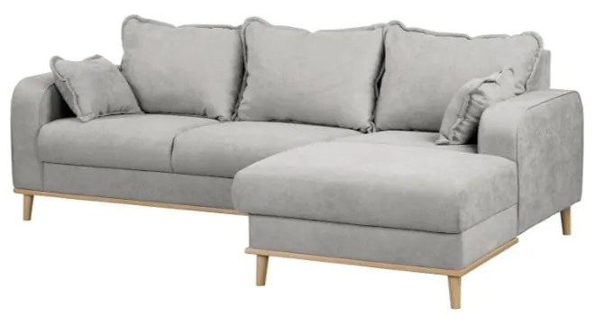 Világosszürke sarokkanapé (jobb oldali) Beata – Ropez