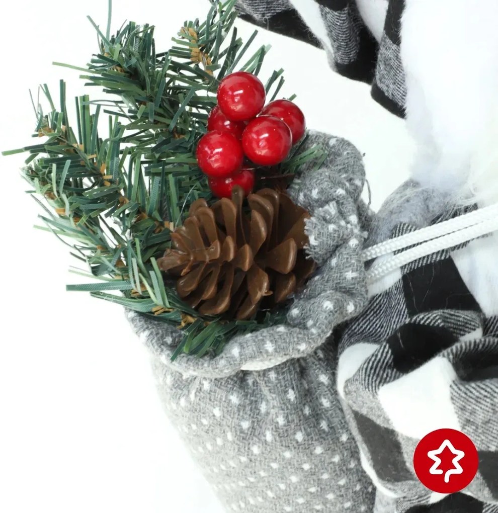 Mikulás ezüst 45 cm