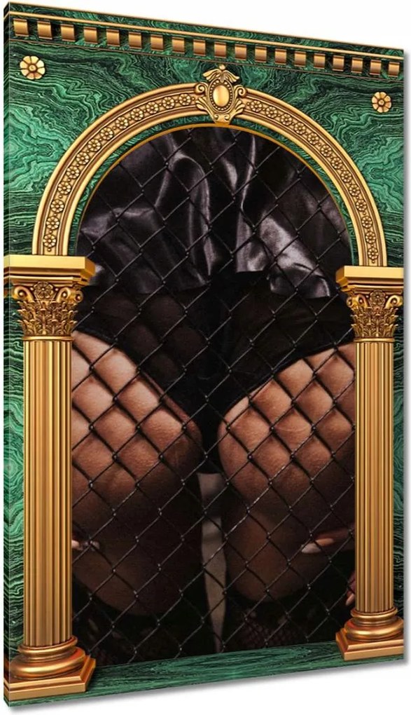 Vászonkép 60x90 Formás popsi a rács mögött