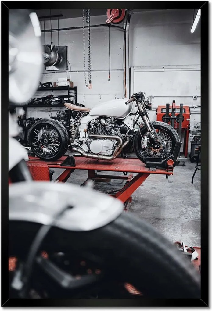 Poszterek keretben 40x60 Yamaha Motorkerékpár Garázs