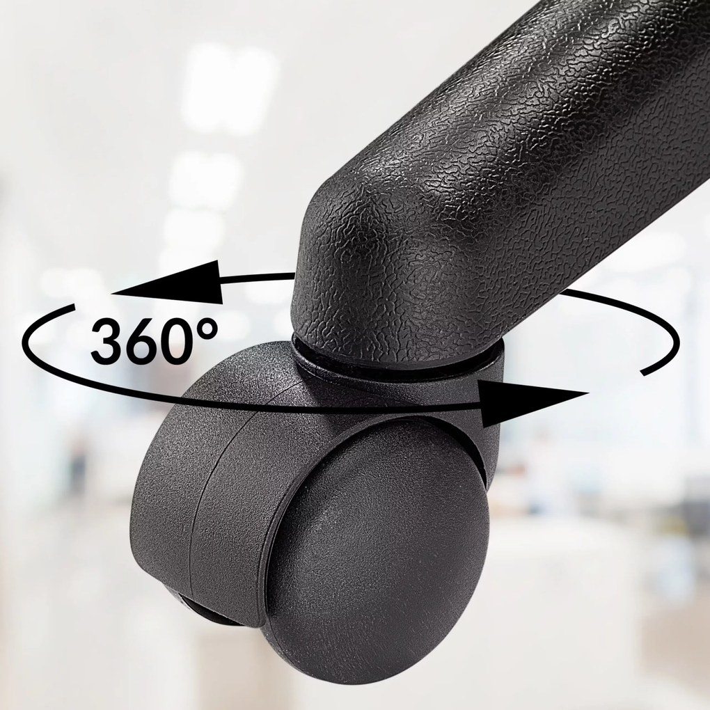 Casaria® Gurulós puff - narancssárga