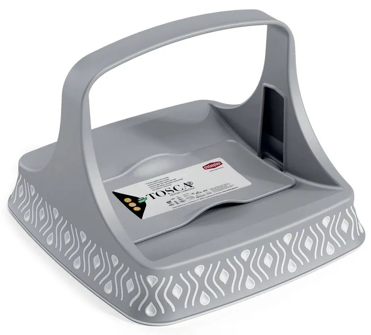 STEFANPLAST Lapos szalvétatartó Tosca fehér/szürke