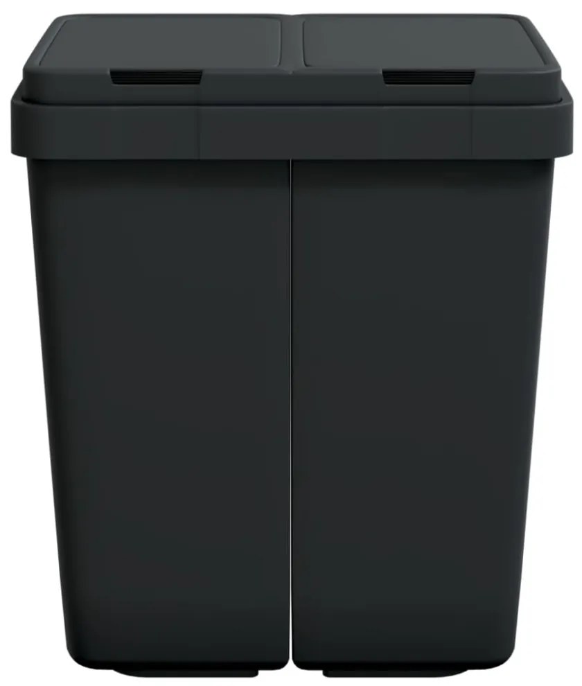 antracitszürke dupla szemeteskuka 2x25 L