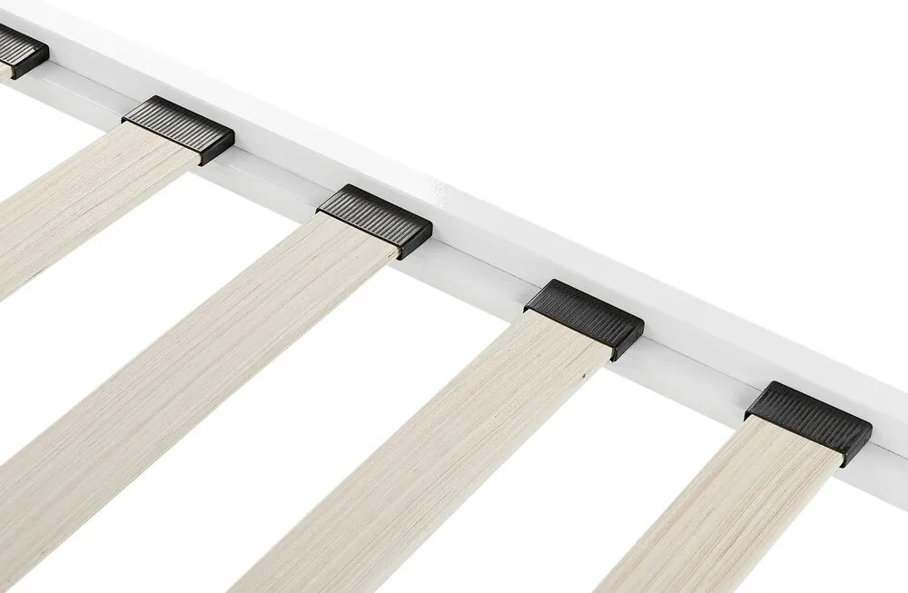 Franciaágy 180 cm CONNET (ágyráccsal) (fehér). 1007226