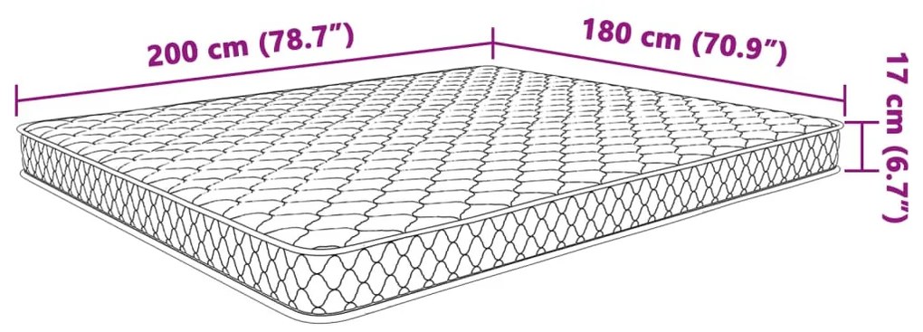 memóriahabos matrac 200 x 160 x 17 cm puha