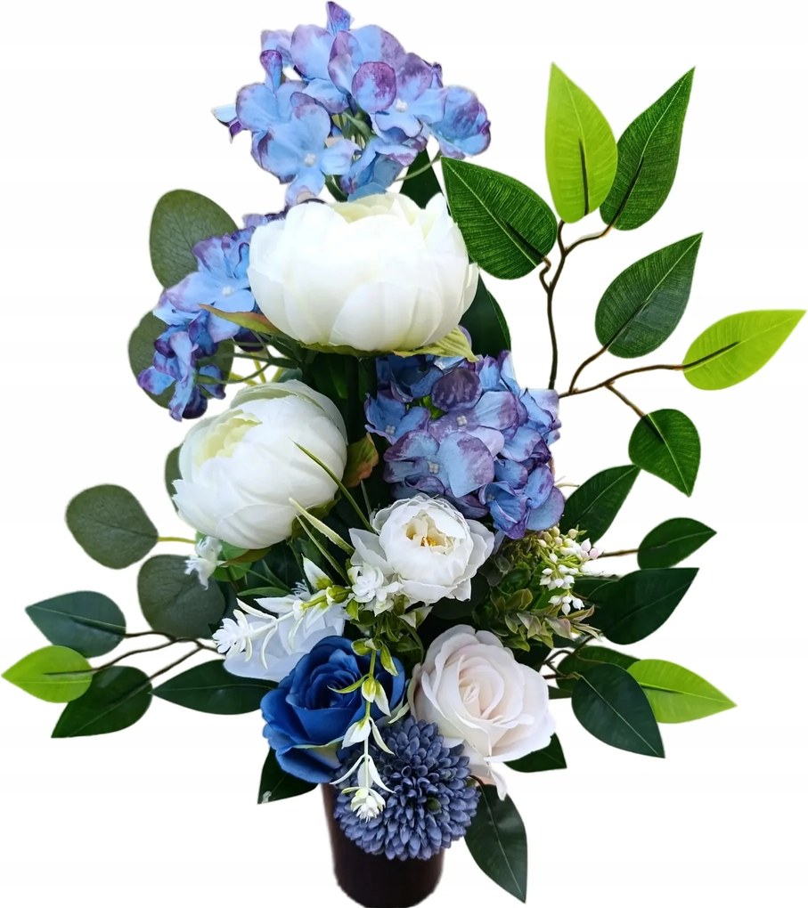 Csokor Betét Váza Művirág Sír Temető Hortenzia