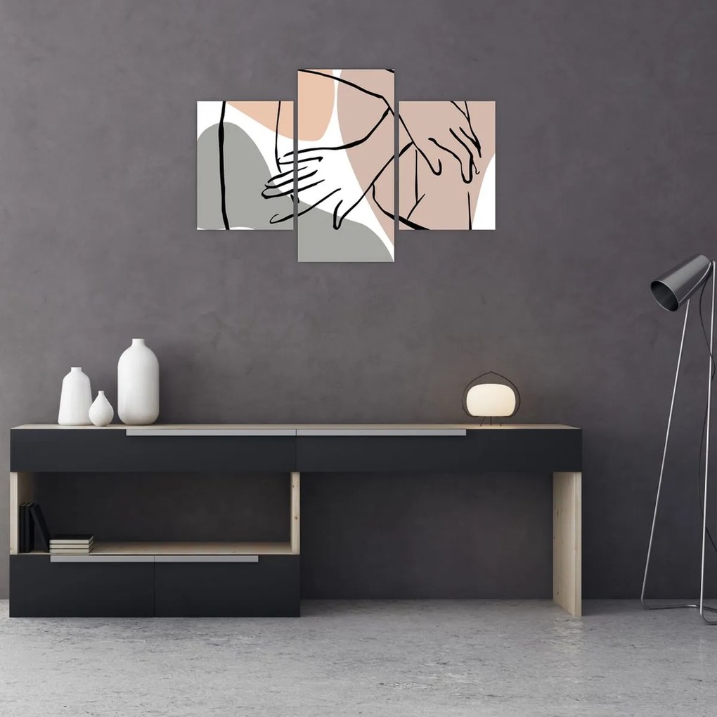 Kép - Női test vonal művészet N⁰2 (90x60 cm)