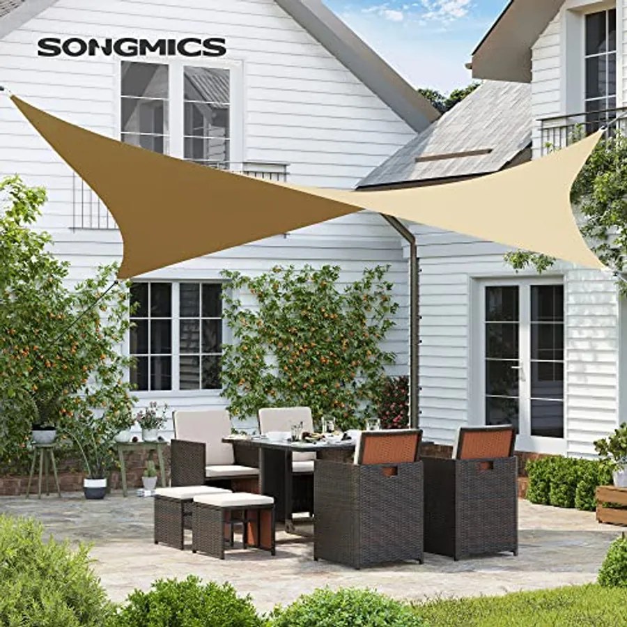 SONGMICS Napvitorla 3x5 m, homok sárga