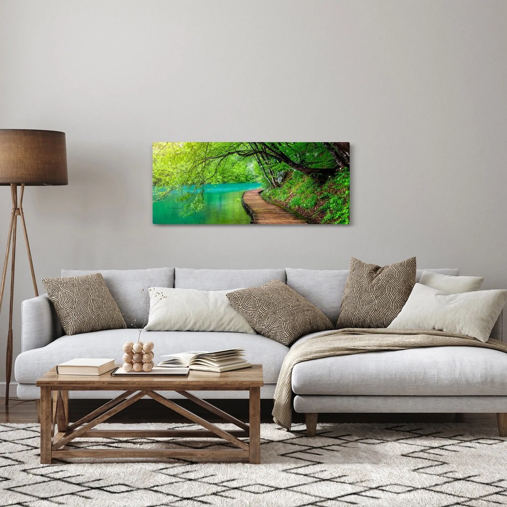 Kép - Plitvicei-tavak (120x50 cm)