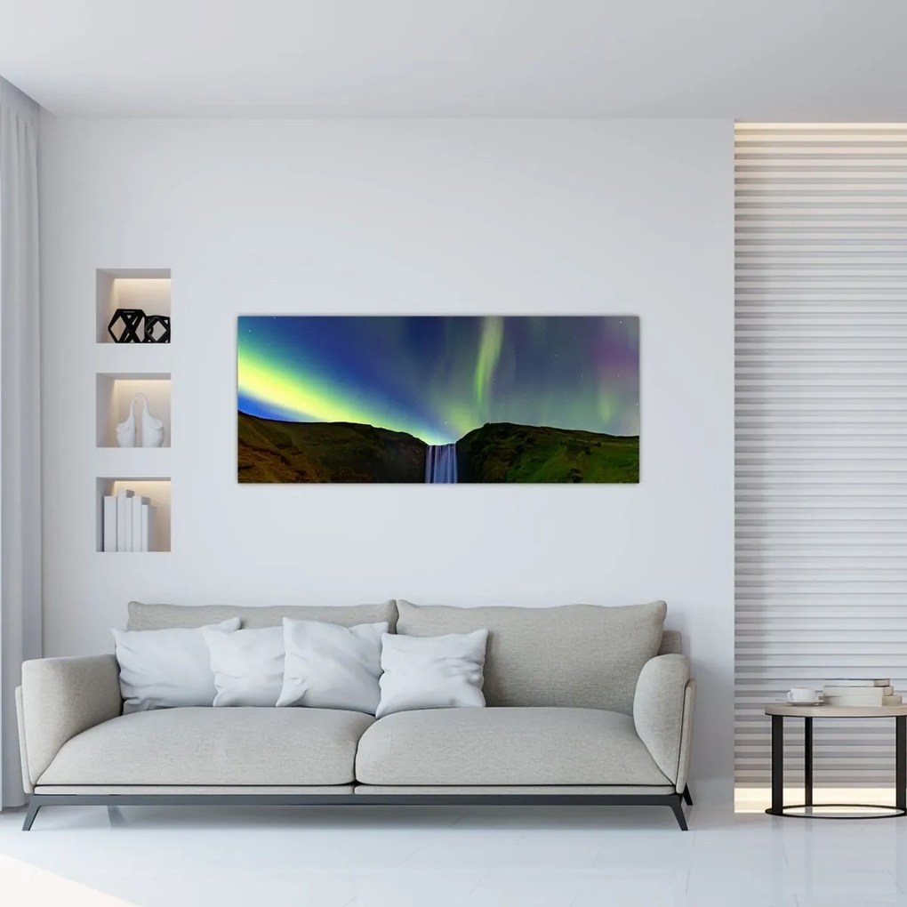 Kép - Aurora Borealis Izlandon (120x50 cm)