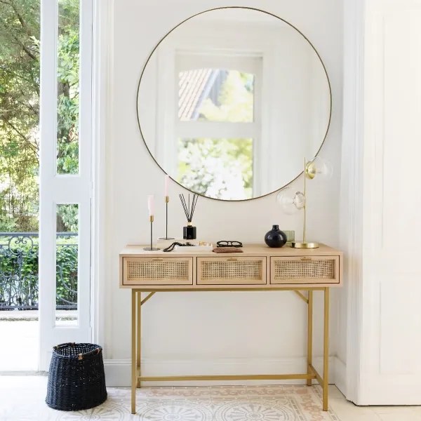 Atmosphera - Fali tükör ALICE átm. 110 cm fekete