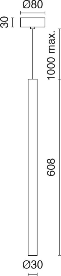 NOVOLUX 906E-L3104B-37 TANIA Hengeres Függesztett Lámpa Réz LED IP40