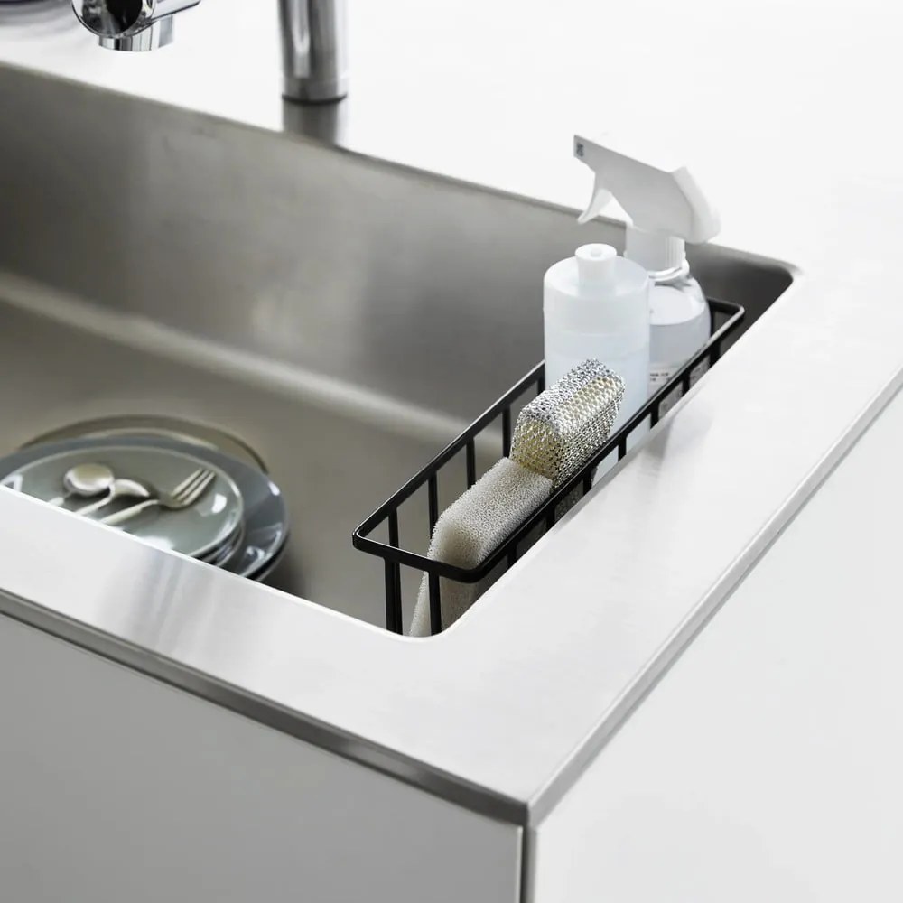 Fekete öntapadós fém mosogatóeszköz tartó Film Hook – YAMAZAKI