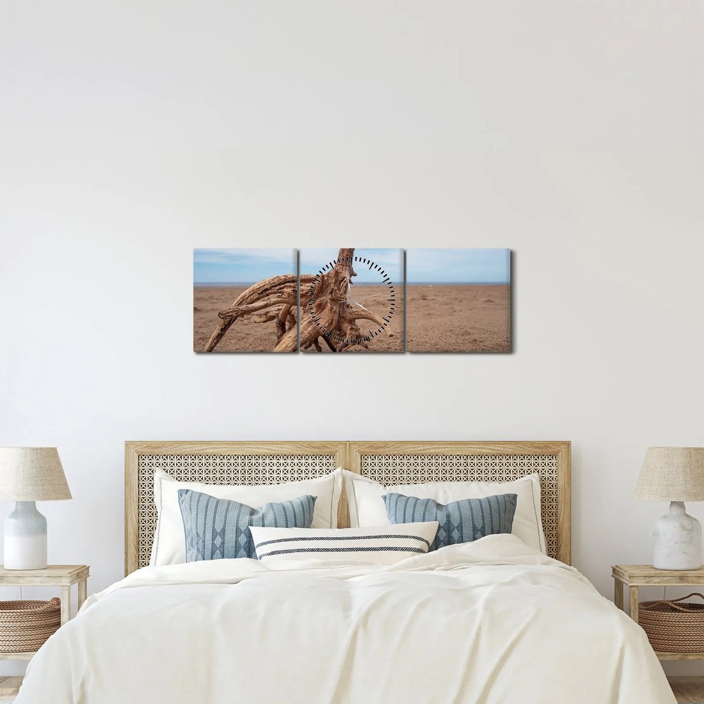 Kép - Áradás a tengeren (órával) (90x30 cm)