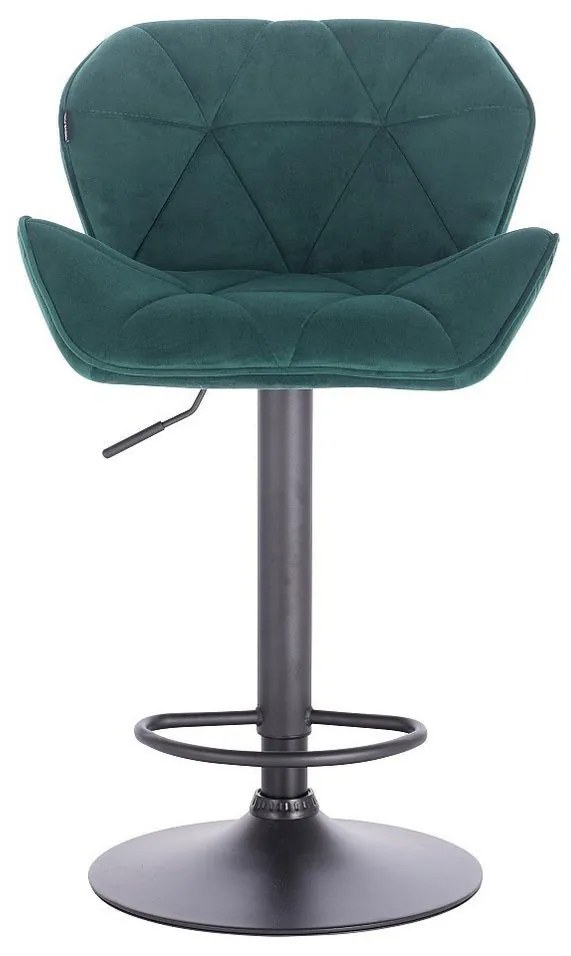 HR111W Sötétzöld modern velúr szék fekete lábbal