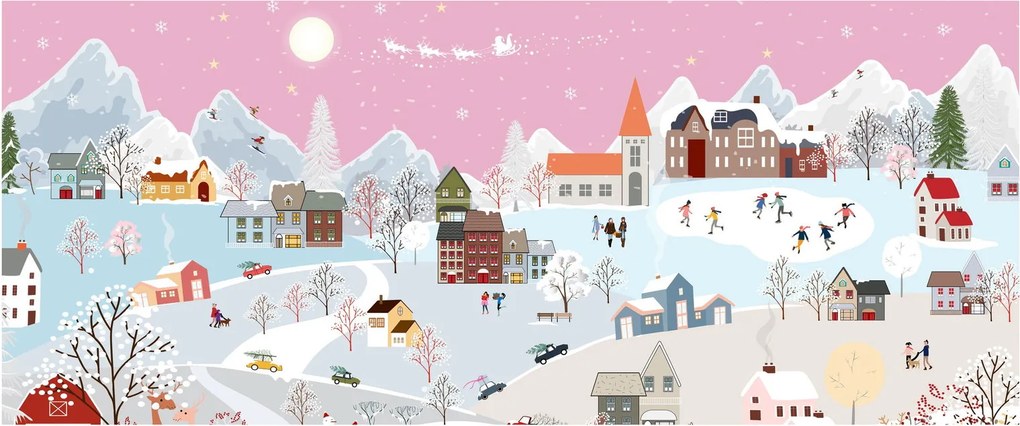 Kép - varázslatos tél (120x50 cm)