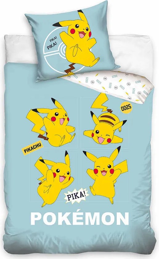 Pokémon Pika ágyneműhuzat 140×200cm, 70×90 cm