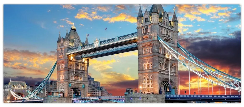 Kép - Tower Bridge, London, Anglia (120x50 cm)