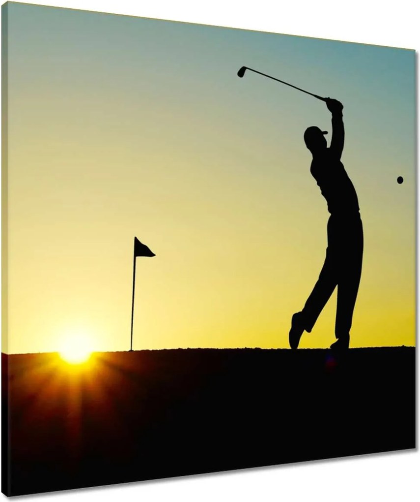 Vászonkép 60x60 Golfista Céllövés