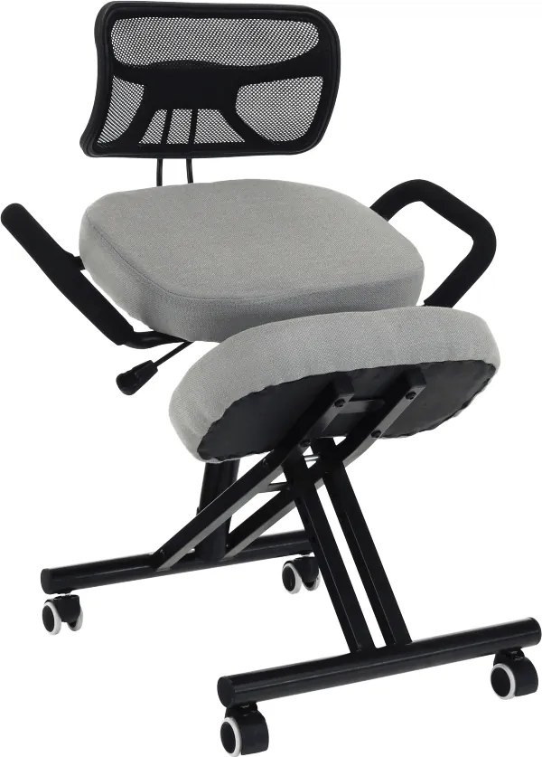 Ergonómikus térdeplőülés, szürkésbarna Taupe/fekete, RUFUS