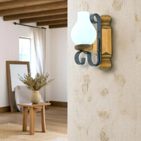 Brilagi - Fali lámpa RUSTIC 1xE14/40W/230V bükkfa