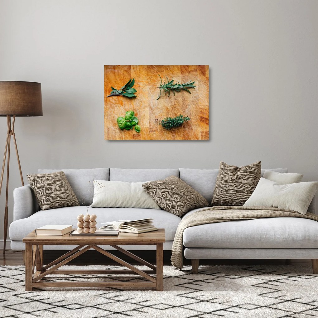 Kép - Gyógynövények (üvegen) (70x50 cm)