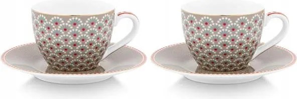 Blooming Tales Khaki PiP Studio eszpresszó csésze szett, 2 db