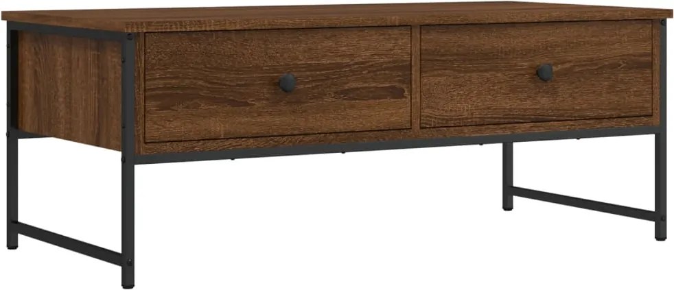 vidaXL barna tölgyszínű szerelt fa dohányzóasztal 101x49x39,5 cm
