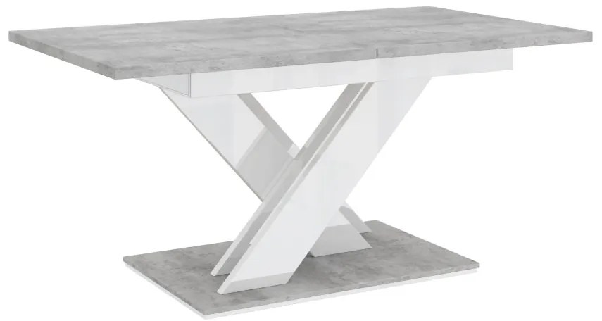 Maasix SWTG magasfényű 6-8 személyes bővíthető étkezőasztal Beton