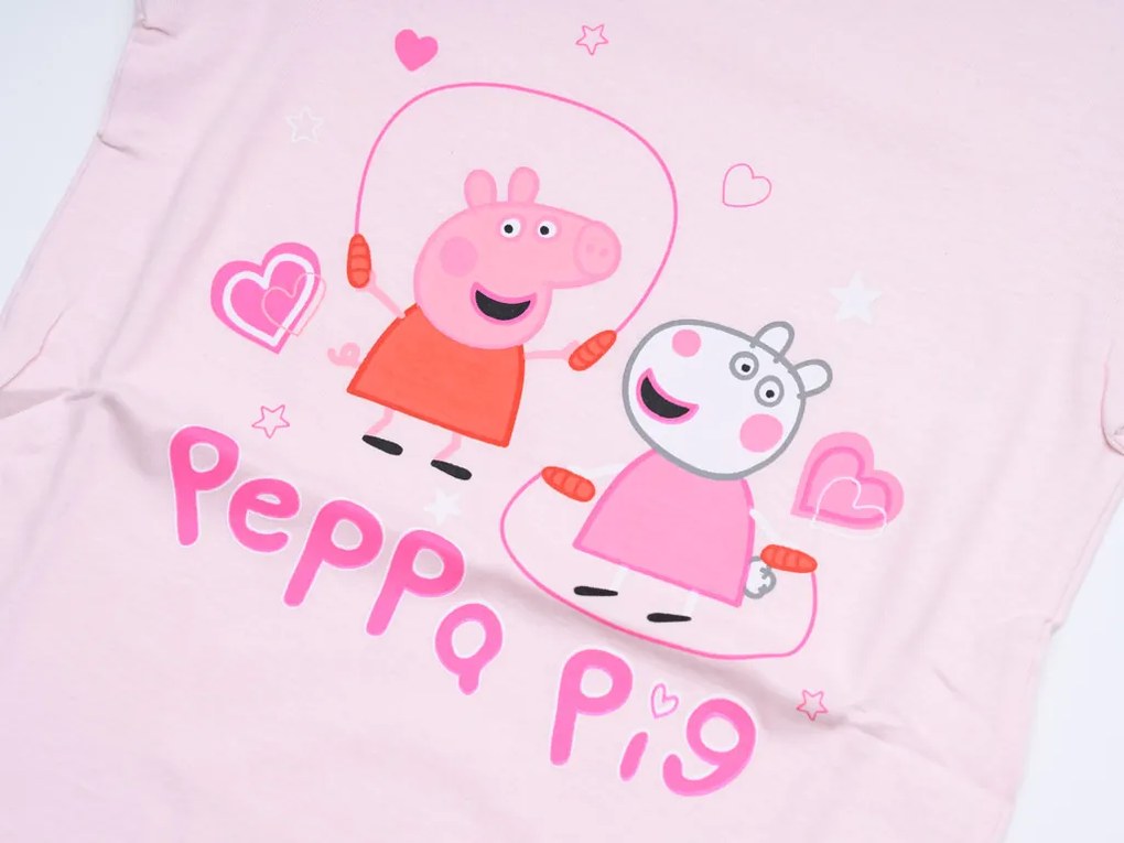 PEPPA MALAC gyerek póló 2 db világos rózsaszín/fehér - különböző méretekben Méret: 110 - 116
