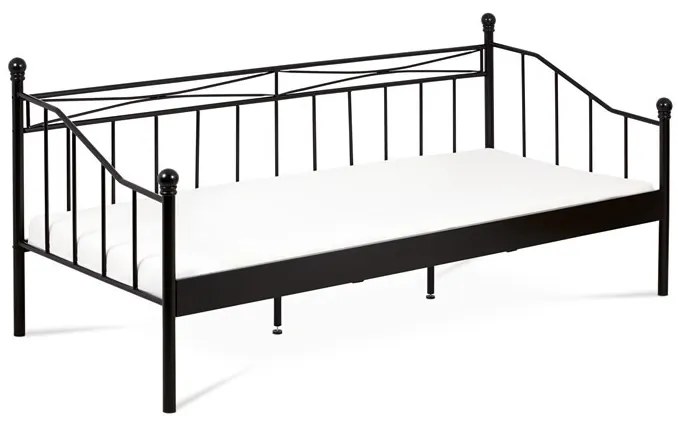 Fém Egyszemélyes Ágy 208×98 cm, Fekete Színben. BED-1905 BK