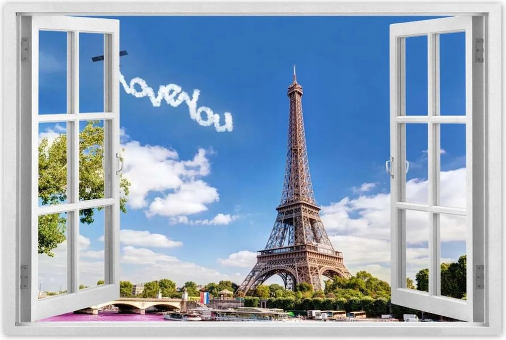 Poszterek 120x80 Eiffel-torony I love You