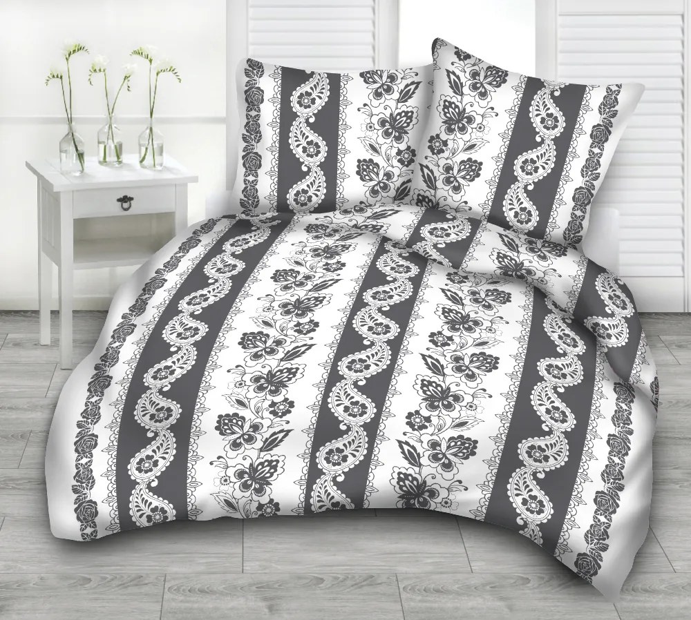 Ornamentum szürke 2 pamut ágynemű DeLuxe Ágynemű mérete: 140x200 cm, A csomag tartalma: Készletcsomagolás