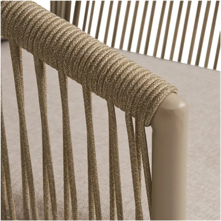 Bézs fém-párnázott kerti szék Salerno – House Nordic