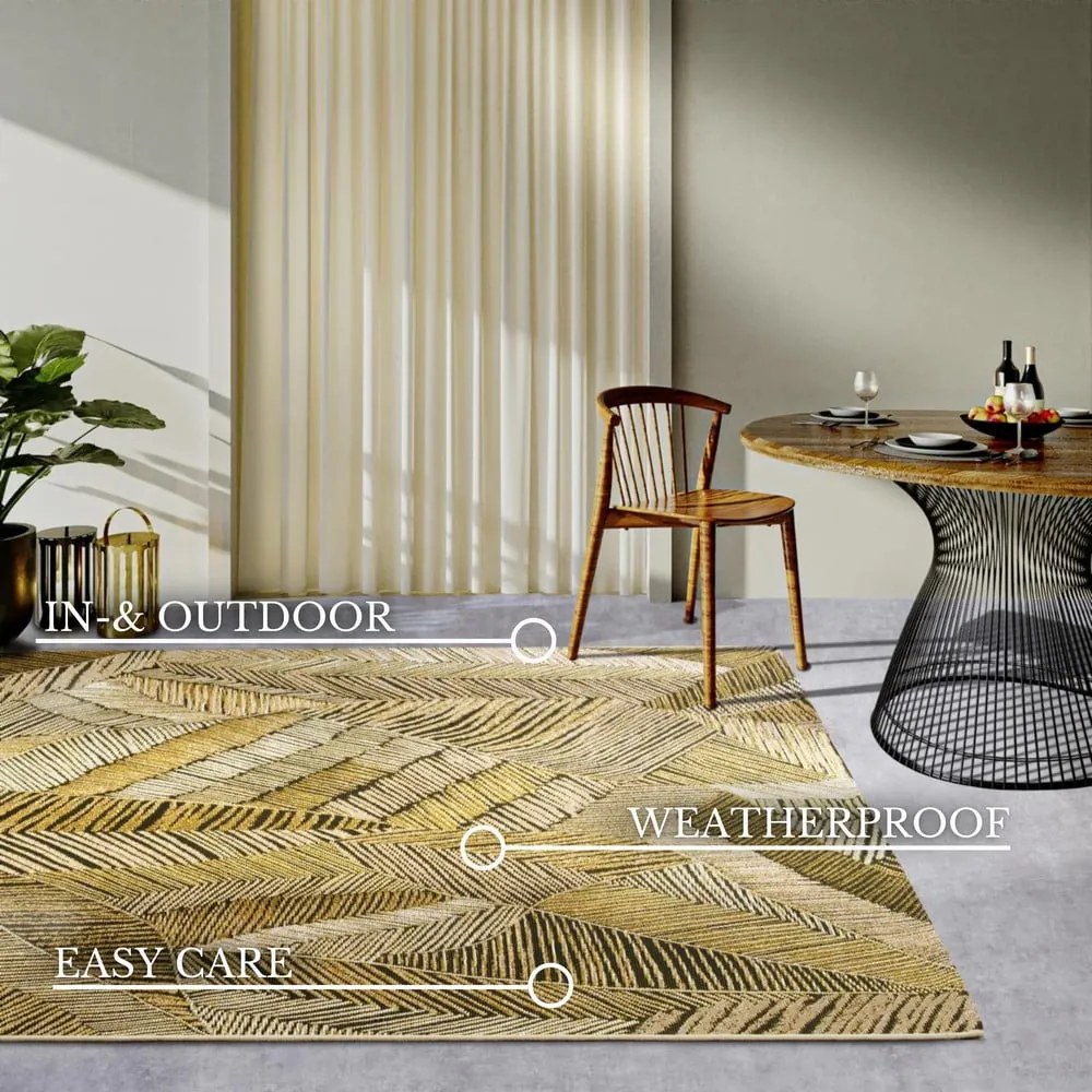 Aranyszínű kültéri szőnyeg 200x285 cm Eugene – Villeroy&amp;Boch