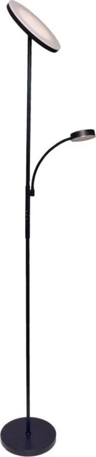 LED fényerőszabályozható állólámpa NORA LED/25W/230V 2200/3000/4000K + LED/5W 3000K fekete + távirányító