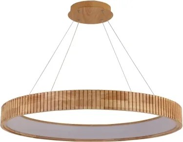 Brilagi - FALCON WOOD MODERN kábeles LED csillár, 60W, 230V, Ø 80 cm, fa