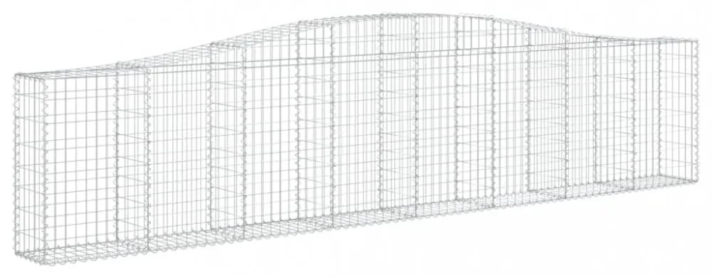 2 db íves horganyzott vas gabion kosár 400x30x80/100 cm